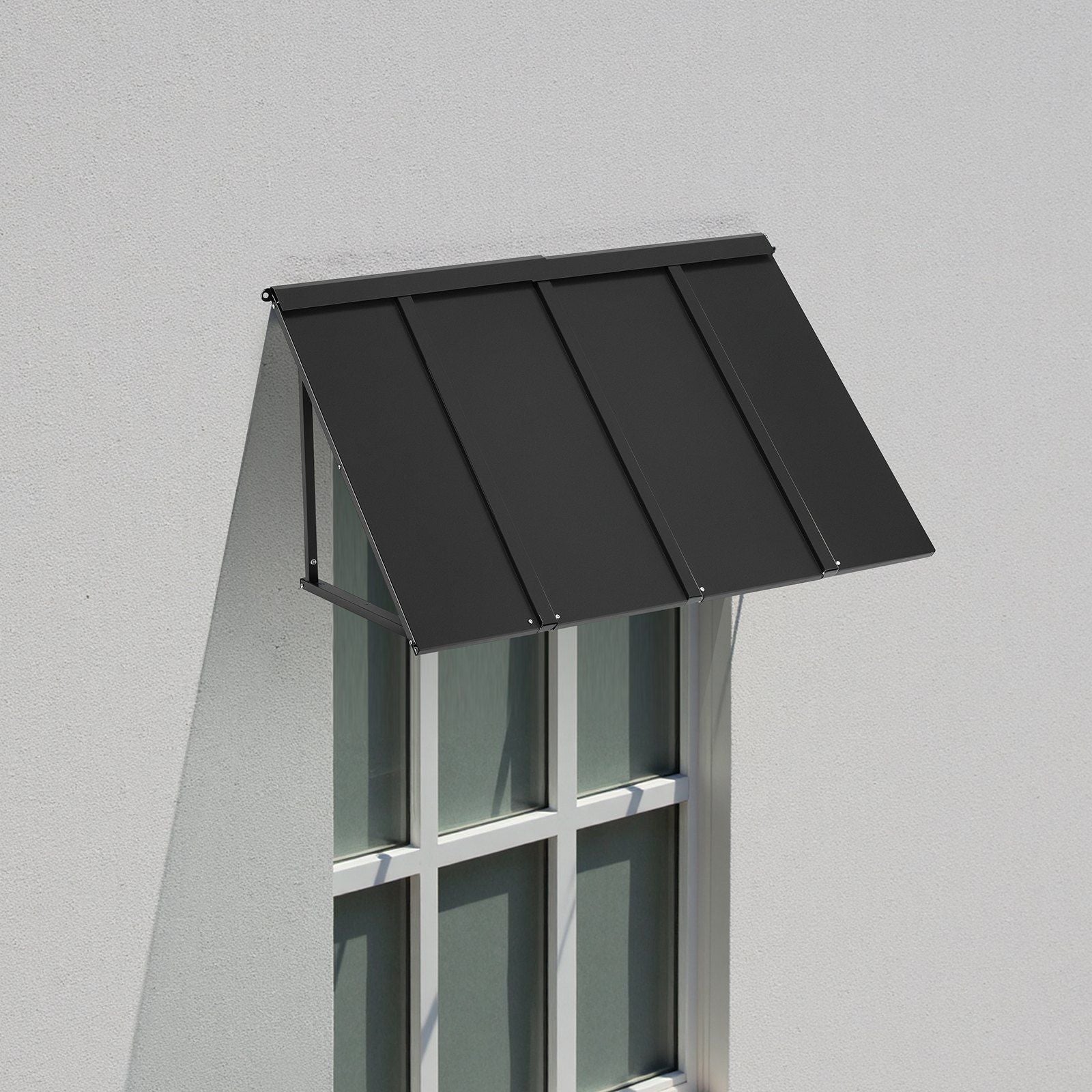 Fixed Metal Awning 1125 x 610 mm, Window Awning Door Canopy, Stable Triangle Steel Frame Awnings for Doors V952-JSGDSZYP44INH0EP0V0