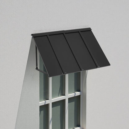 Fixed Metal Awning 1125 x 610 mm, Window Awning Door Canopy, Stable Triangle Steel Frame Awnings for Doors V952-JSGDSZYP44INH0EP0V0