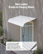 Aluminum Awning 1219 x 1066 mm, Durable Window Awning Door Canopy, Lightweight and Stable Aluminum Exterior V952-JSGDSZYP48IN8SUGTV0