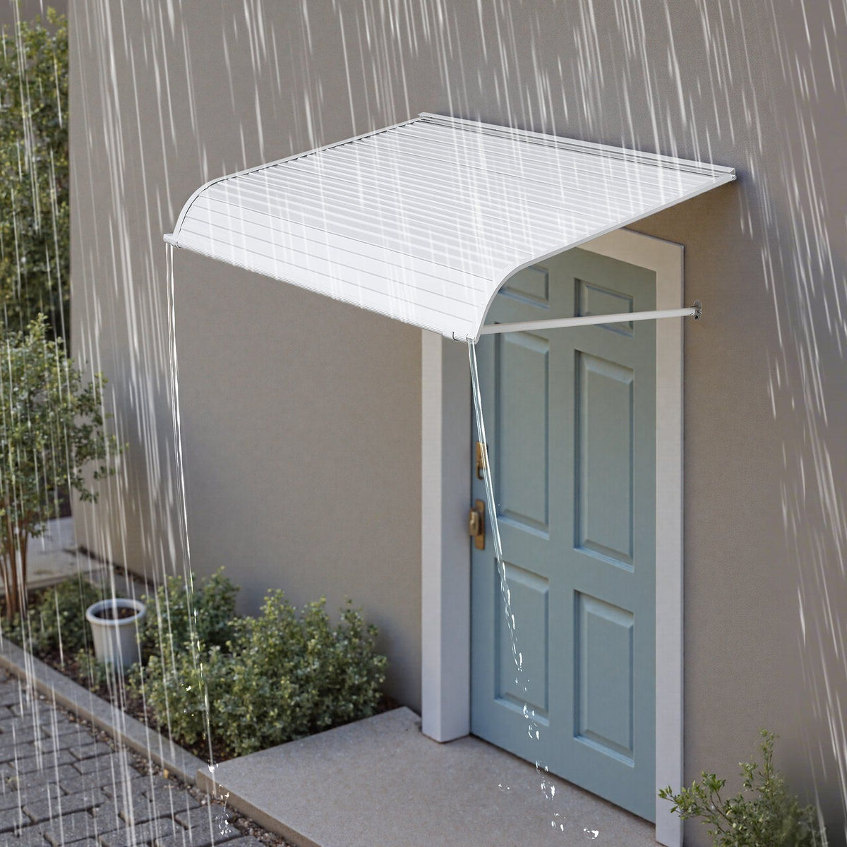 Aluminum Awning 1219 x 1066 mm, Durable Window Awning Door Canopy, Lightweight and Stable Aluminum Exterior V952-JSGDSZYP48IN8SUGTV0