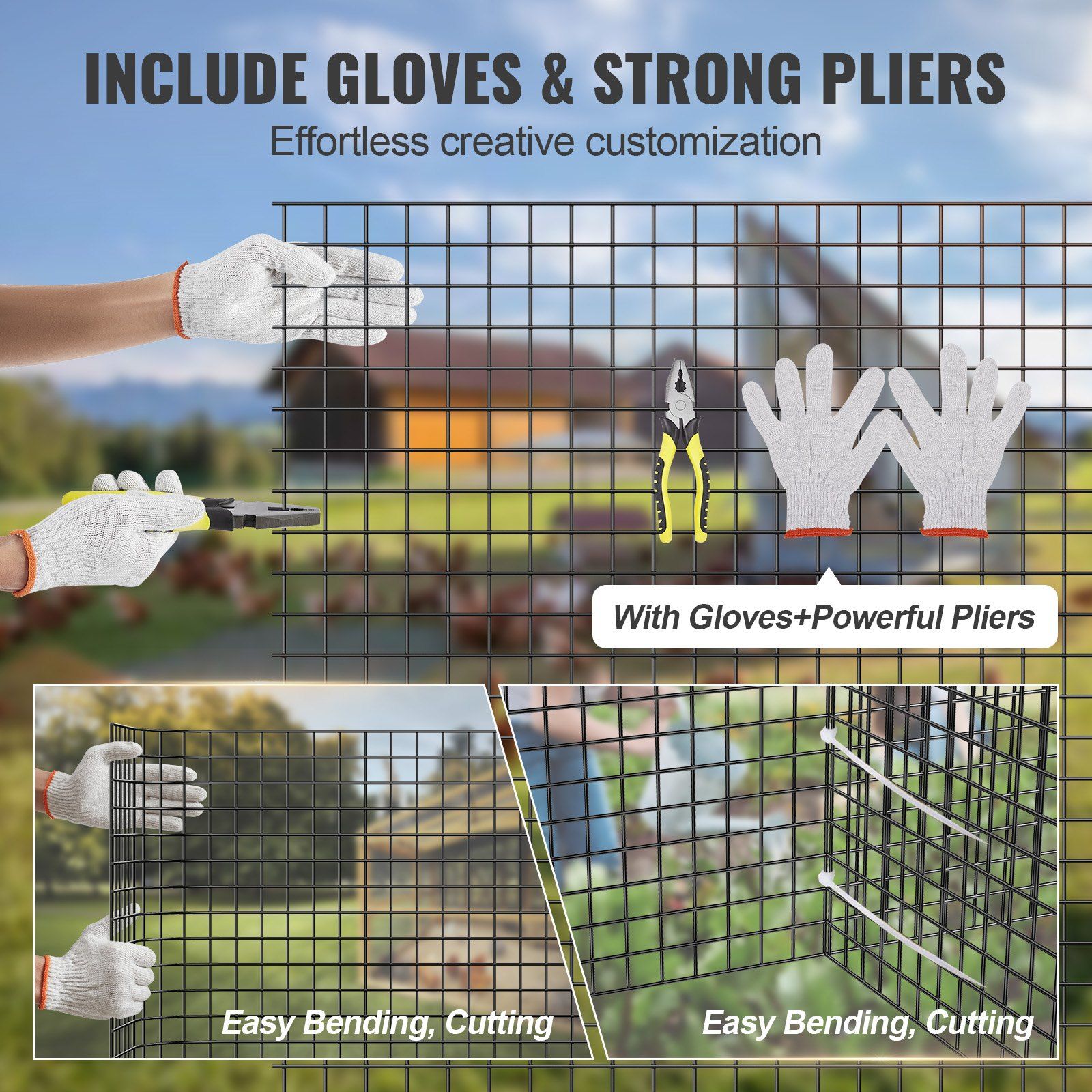 Hardware Cloth, 24'' x 100' Galvanized Wire Mesh Roll, 19 Gauge Chicken Wire Fence Roll, Vinyl Coating Metal V952-JSGSWL24IN10UVQ61V0