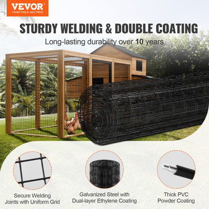Hardware Cloth, 24'' x 50' Galvanized Wire Mesh Roll, 16 Gauge Chicken Wire Fence Roll, Vinyl Coating Metal V952-JSGSWL24IN509K581V0