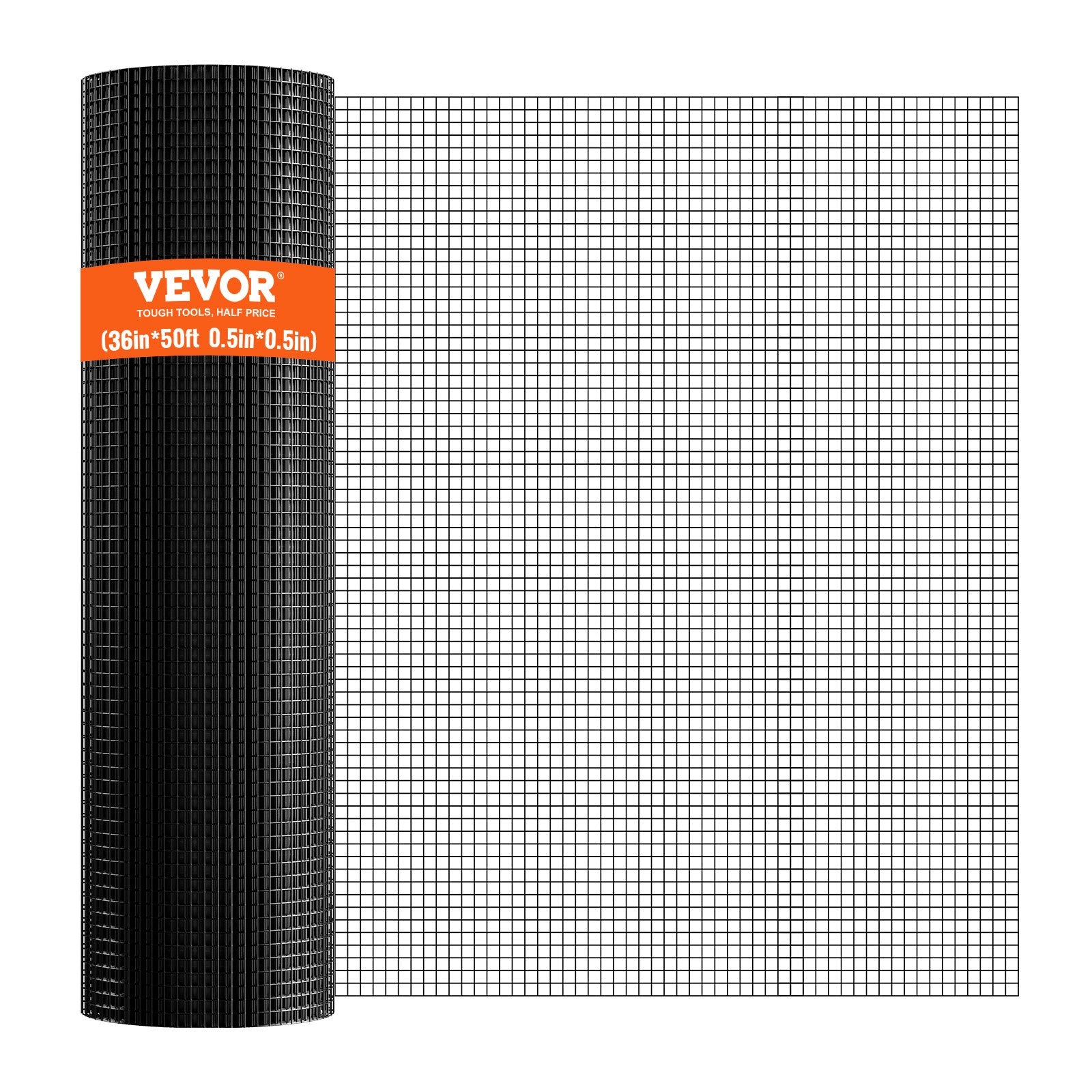 Hardware Cloth, 36'' x 50' Galvanized Wire Mesh Roll, 19 Gauge Chicken Wire Fence Roll, Vinyl Coating Metal V952-JSGSWL36IN50CDRB2V0