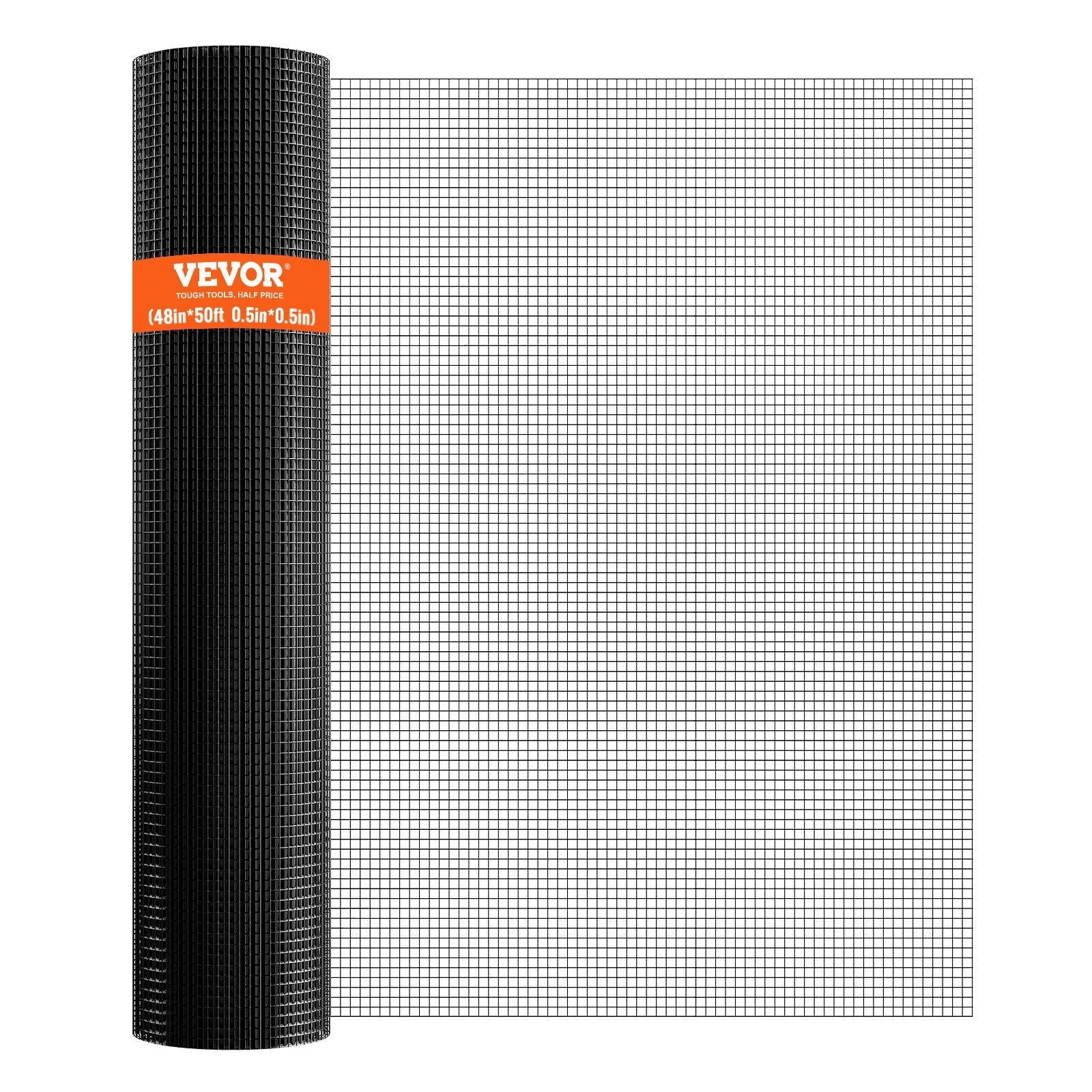 Hardware Cloth, 48'' x 50' Galvanized Wire Mesh Roll, 19 Gauge Chicken Wire Fence Roll, Vinyl Coating Metal V952-JSGSWL48IN50LQO4LV0