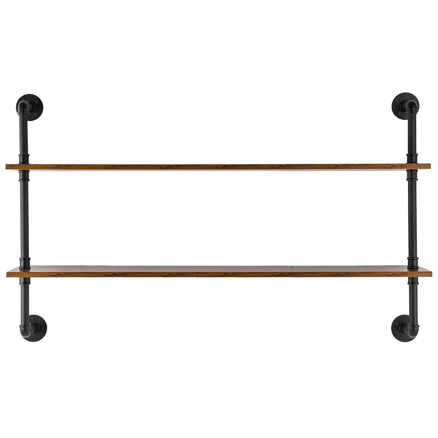 Industrial Pipe Shelf 2 Tier 48x 9.84in Wall-Mount for Kitchen Bedroom V952-JSGZWJYGHMBHUPSZIV0