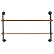 Industrial Pipe Shelf 2 Tier 48x 9.84in Wall-Mount for Kitchen Bedroom V952-JSGZWJYGHMBHUPSZIV0
