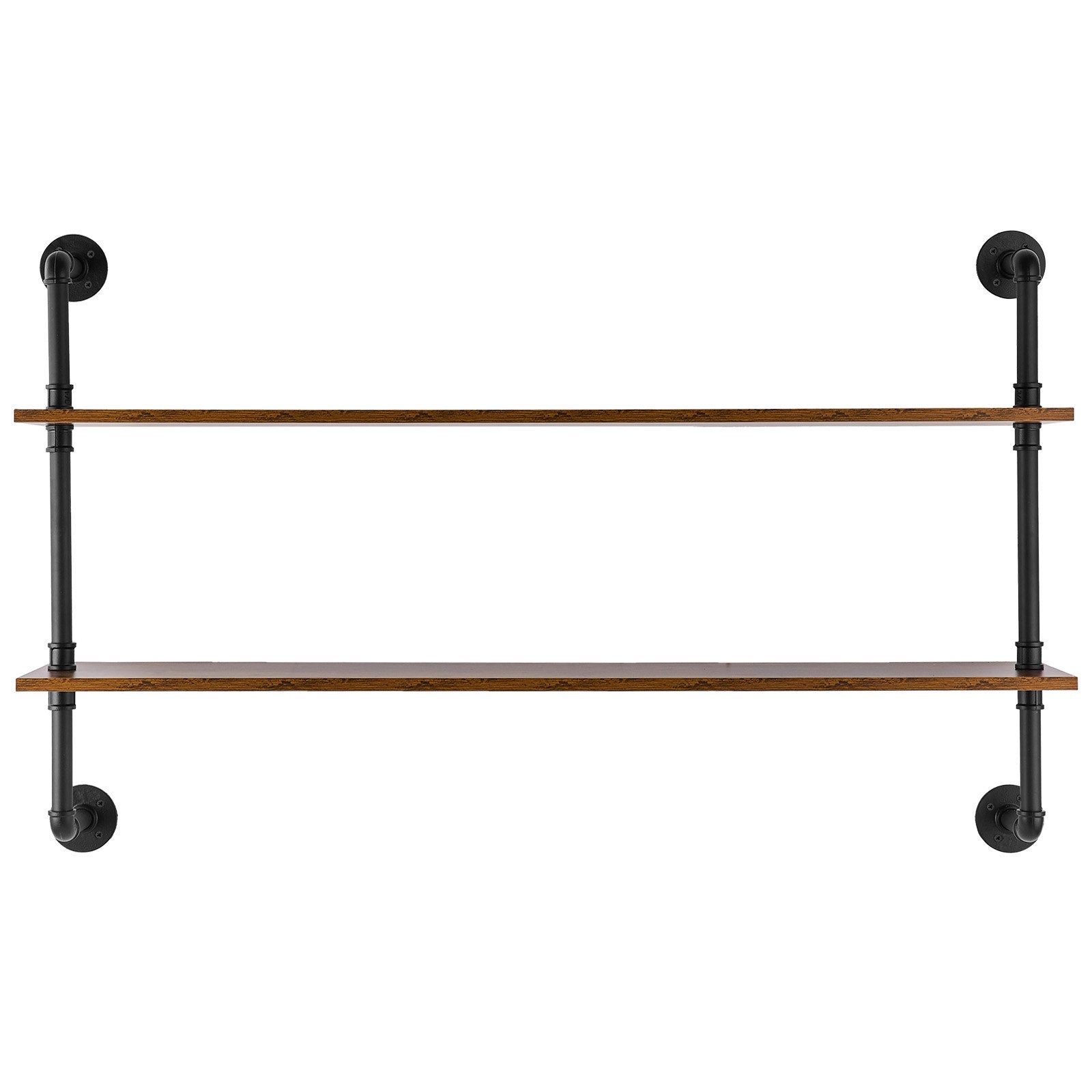 Industrial Pipe Shelf 2 Tier 48x 9.84in Wall-Mount for Kitchen Bedroom V952-JSGZWJYGHMBHUPSZIV0
