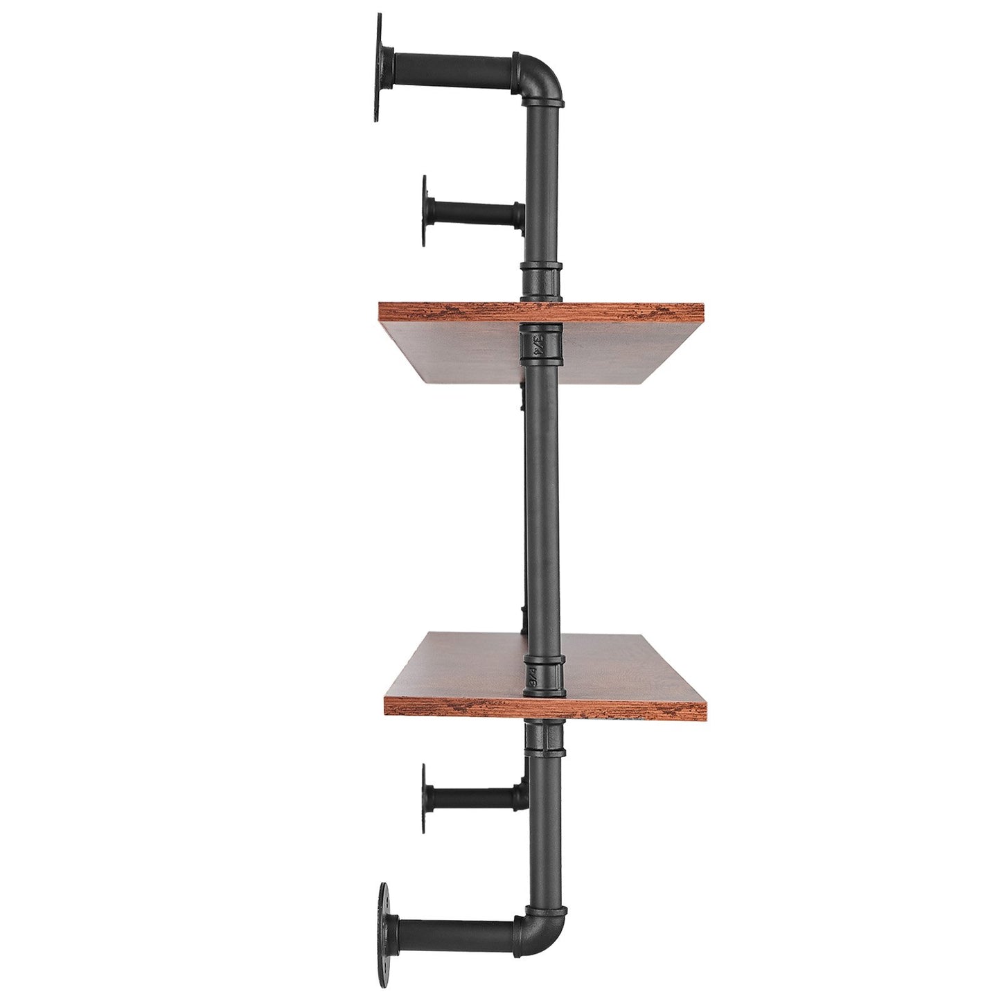 Industrial Pipe Shelf 2 Tier 48x 9.84in Wall-Mount for Kitchen Bedroom V952-JSGZWJYGHMBHUPSZIV0