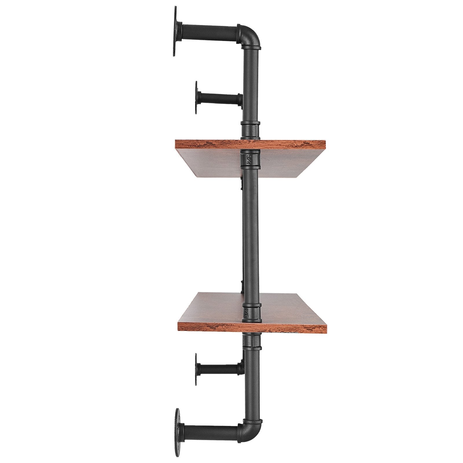Industrial Pipe Shelf 2 Tier 48x 9.84in Wall-Mount for Kitchen Bedroom V952-JSGZWJYGHMBHUPSZIV0