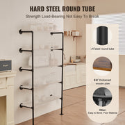 Industrial Pipe Shelf, 5 Tier 2PCS, 9.84in Applicable Board Width Wall-Mount Floating Rustic Wood Shelves V952-JSGZWJYGWMBHN3J8IV0