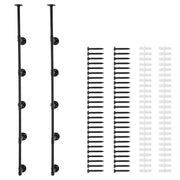 Industrial Pipe Shelf, 5 Tier 2PCS, 9.84in Applicable Board Width Wall-Mount Floating Rustic Wood Shelves V952-JSGZWJYGWMBHN3J8IV0