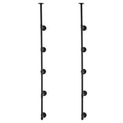 Industrial Pipe Shelf, 5 Tier 2PCS, 9.84in Applicable Board Width Wall-Mount Floating Rustic Wood Shelves V952-JSGZWJYGWMBHN3J8IV0