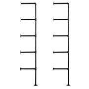 Industrial Pipe Shelf, 5 Tier 2PCS, 9.84in Applicable Board Width Wall-Mount Floating Rustic Wood Shelves V952-JSGZWJYGWMBHN3J8IV0