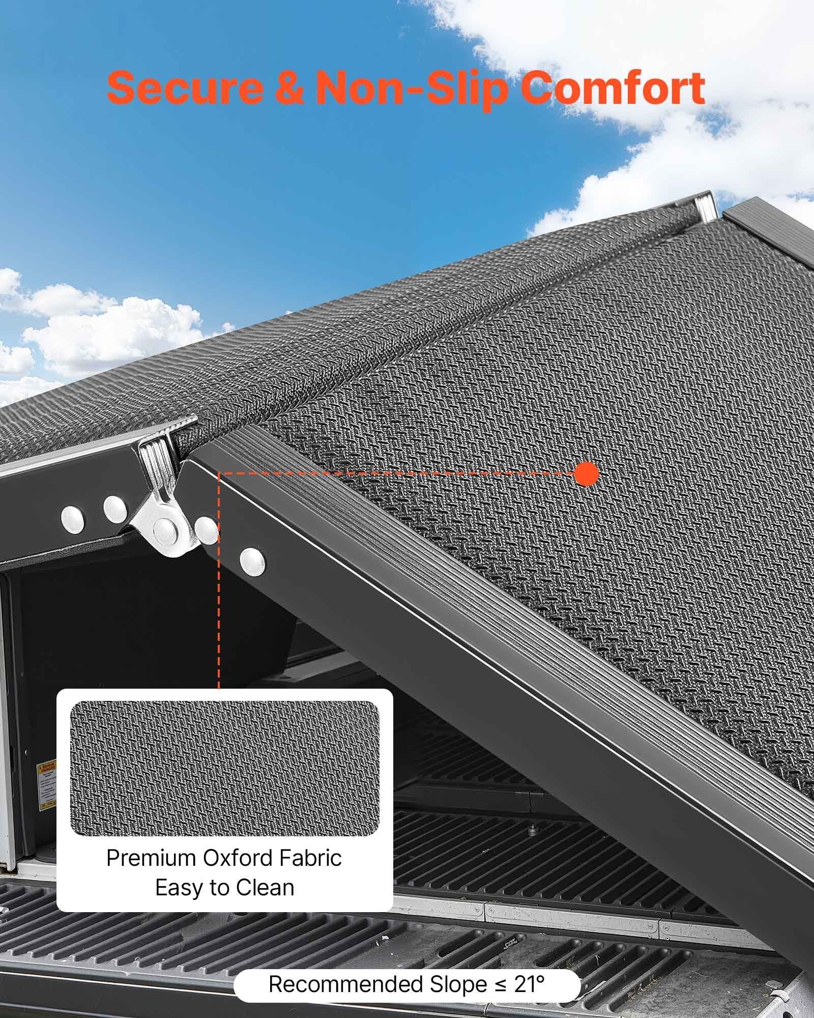 Dog Ramp for Cars, 1600 x 432 mm, Folding Pet Ramps for Medium & Large Dogs up to 113 kg, Pet Stair Ramp with V952-JSHWZDSCWAQP39ZKL001V0