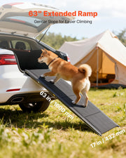 Dog Ramp for Cars, 1600 x 432 mm, Folding Pet Ramps for Medium & Large Dogs up to 113 kg, Pet Stair Ramp with V952-JSHWZDSCWAQP39ZKL001V0
