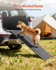 Dog Ramp for Cars, 1800 x 432 mm, Folding Pet Ramps for Medium & Large Dogs up to 113 kg, Pet Stair Ramp with V952-JSHWZDSCWAQP9LQ8P001V0