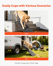 Dog Ramp for Cars, 1800 x 508 mm, Folding Pet Ramps for Medium & Large Dogs up to 113 kg, Pet Stair Ramp with V952-JSHWZDSCWAQPMQRB6001V0