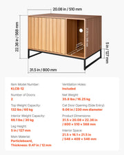 Cat Litter Box Enclosure Furniture, 80 cm Hidden Litter Box Cabinet with Scratch Pad & Storage, Waterproof V952-JSJJMSPWQ3151XBNF001V0