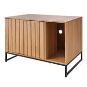 Cat Litter Box Enclosure Furniture, 80 cm Hidden Litter Box Cabinet with Scratch Pad & Storage, Waterproof V952-JSJJMSPWQ3151XBNF001V0