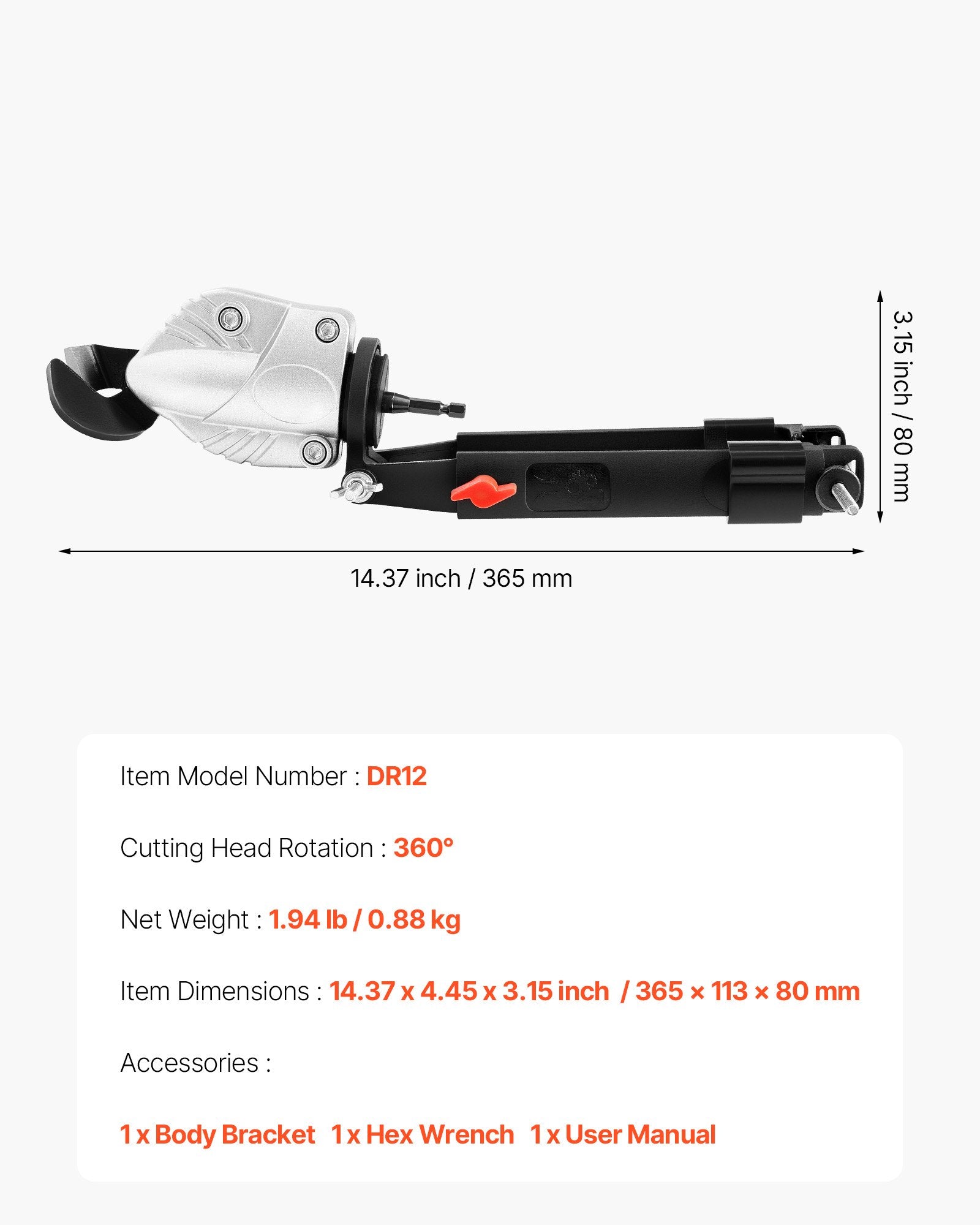 Metal Shear/Cutter Drill Attachment, Sheet Metal Cutter with 360-Degree Pivoting Head, Sharp Blades,Ideal for V952-JSJQJFJJSDXZIA0VZ001V0