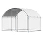 Metal Chicken Coop, 9.8x6.5x6.5ft Large Walk-in Chicken Runs with Cover, Doom Roof Hen House Enclosure with V952-JSJS322MYDDMEUEN5001V0