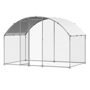 Metal Chicken Coop, 9.8x6.5x6.5ft Large Walk-in Chicken Runs with Cover, Doom Roof Hen House Enclosure with V952-JSJS322MYDDMEUEN5001V0