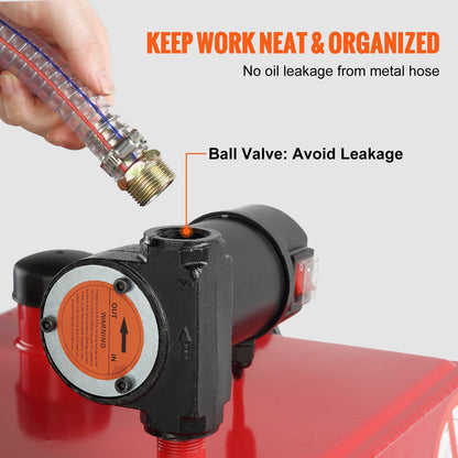 30 Gallon Fuel Caddy Portable Storage Tank 23.5 L/min with 180W Pump V952-JSJYCH23012MMHWNQV0