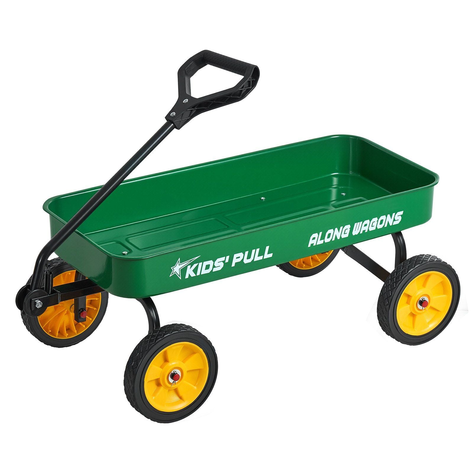 Pull-Along Wagon for Kids, 101 cm Toddler Wagons, Supports up to 80kg, All-Terrain Wagons with Handle, V952-JSKETTLC19YCV0R4A001V0
