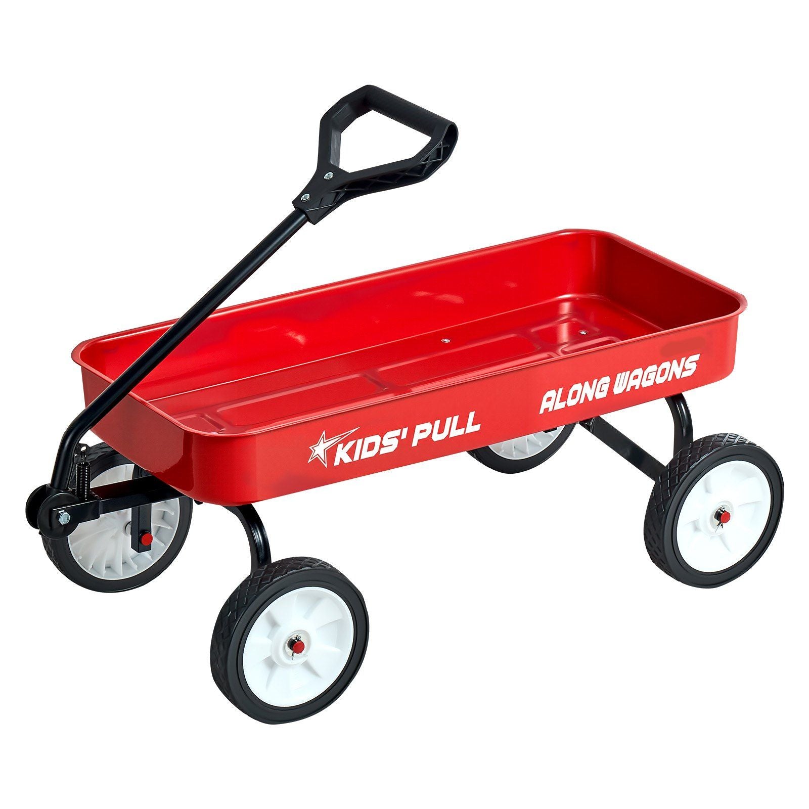 Pull-Along Wagon for Kids, 101 cm Toddler Wagons, Supports up to 80kg, All-Terrain Wagons with Handle, V952-JSKETTLC39YCTXPY0001V0