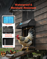 Automatic Chicken Coop Door, Battery Powered Chicken Coop Door with Timer & Manual Setting, Anti-Pinch V952-JSKMQHSSKGDCAG9SN001V9