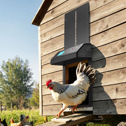 Automatic Chicken Coop Door, Battery Powered Chicken Coop Door with Timer & Manual Setting, Anti-Pinch V952-JSKMQHSSKGDCAG9SN001V9