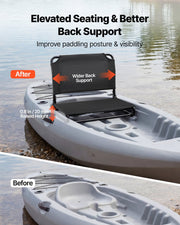 Kayak Seat, Folding Kayak Seat with Comfortable Back Support, Aluminum Alloy Frame & 600D Oxford Fabric, Easy V952-JSPHTZYJSKJFASKAH001V0