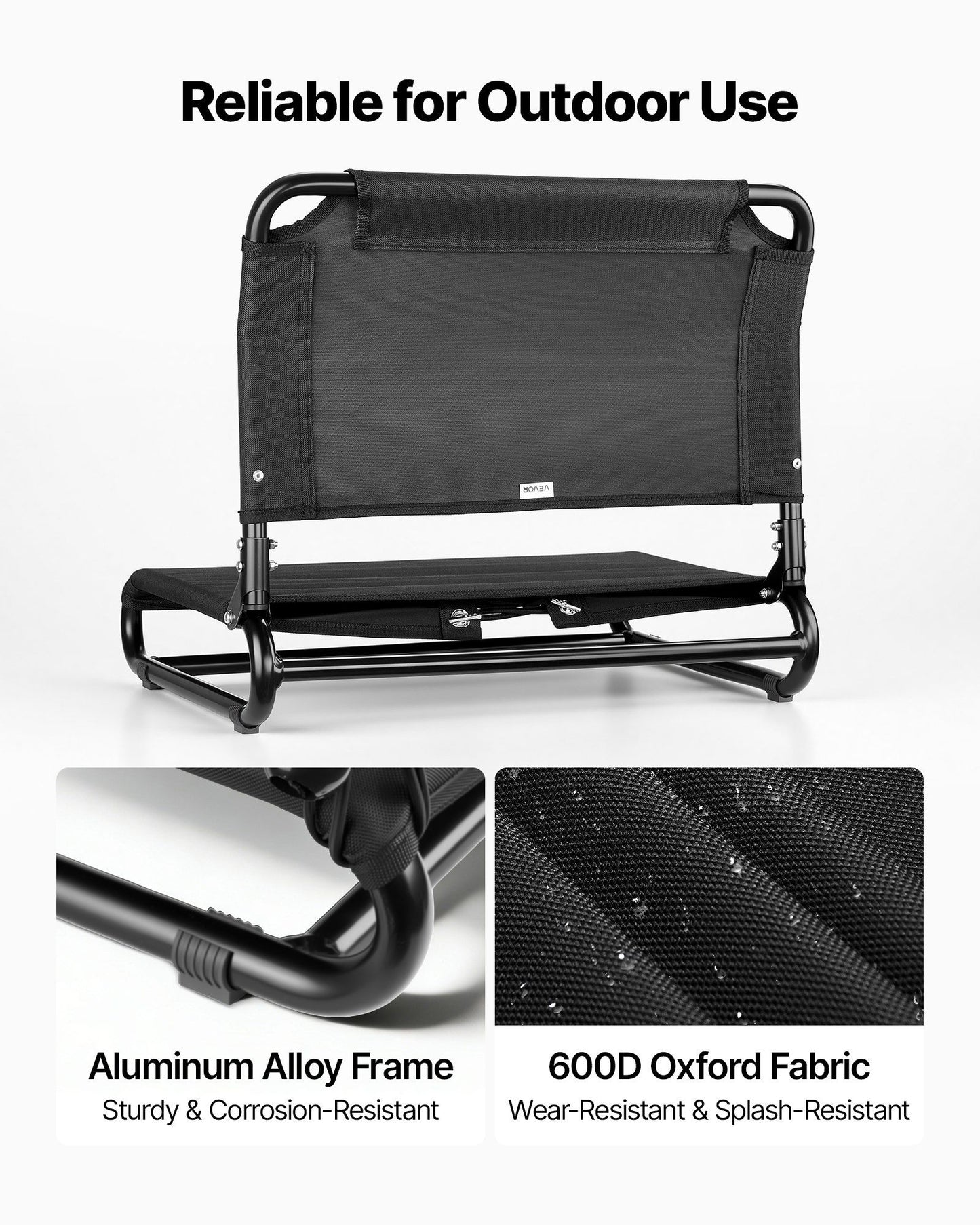 Kayak Seat, Folding Kayak Seat with Comfortable Back Support, Aluminum Alloy Frame & 600D Oxford Fabric, Easy V952-JSPHTZYJSKJFASKAH001V0
