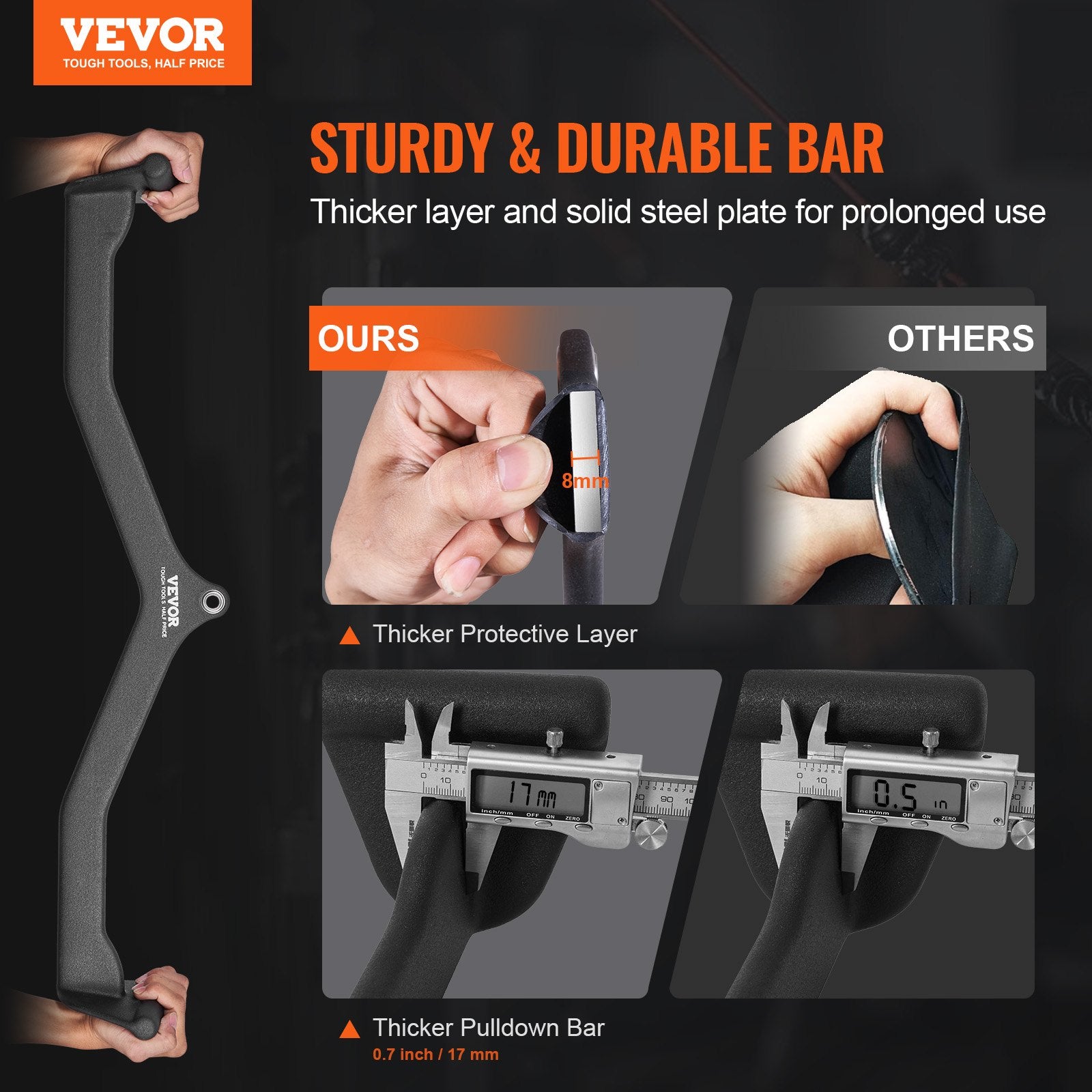 LAT Pulldown Bar Tricep Handle Attachment V-bar Cable Machine for Home Gym V952-JSPJVXXLGJJKCW6S2V0