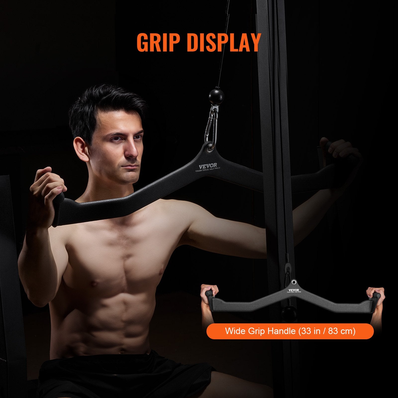 LAT Pulldown Bar Tricep Handle Attachment V-bar Cable Machine for Home Gym V952-JSPJVXXLGJJKCW6S2V0