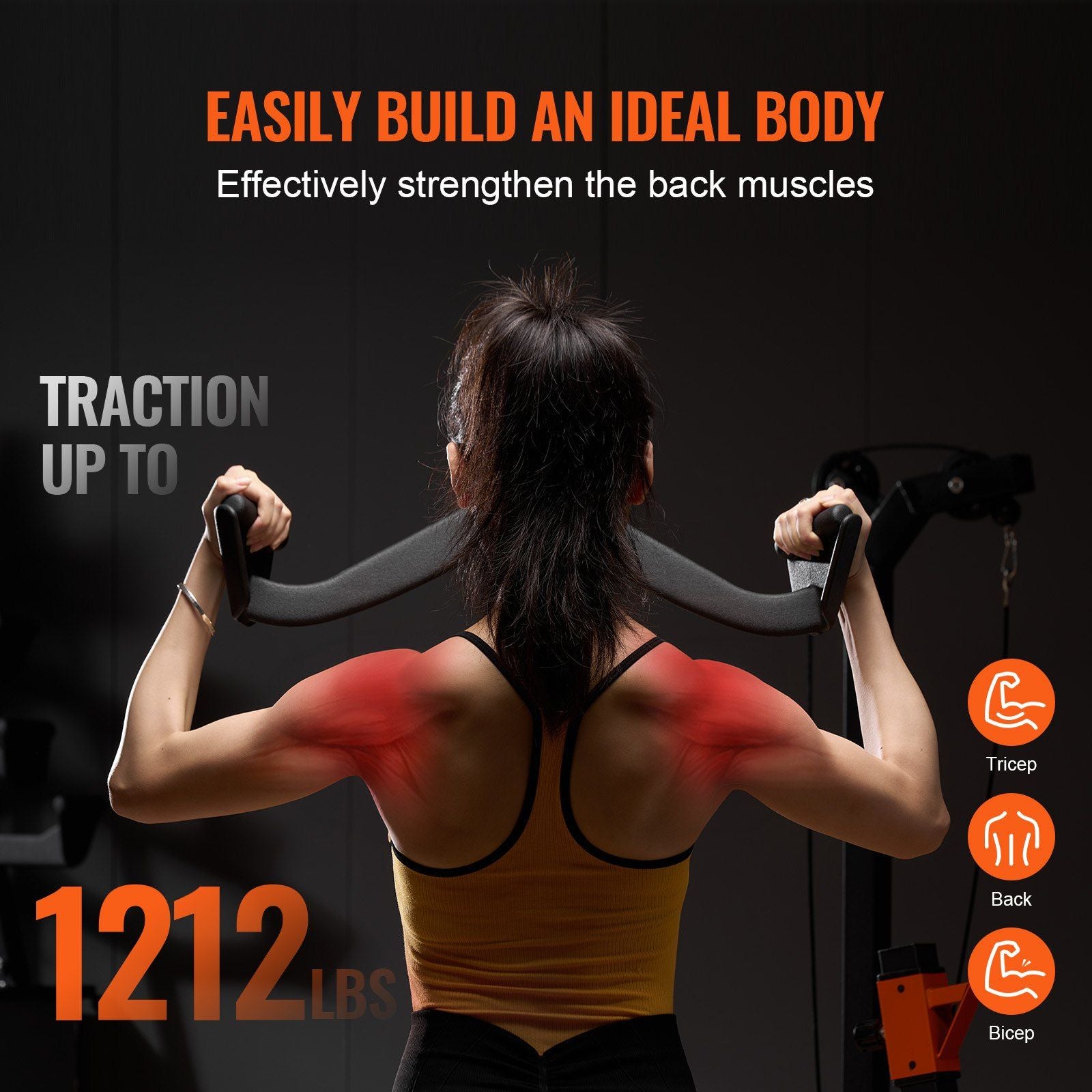 LAT Pulldown Attachments, Cable Machine Rowing T-bar V-bar 7 Set, Tricep Pull Down Bar, Back Strength V952-JSPJVXXLGJJKXZX8UV0