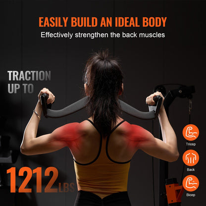 LAT Pulldown Attachments, Cable Machine Rowing T-bar V-bar 7 Set, Tricep Pull Down Bar, Back Strength V952-JSPJVXXLGJJKXZX8UV0