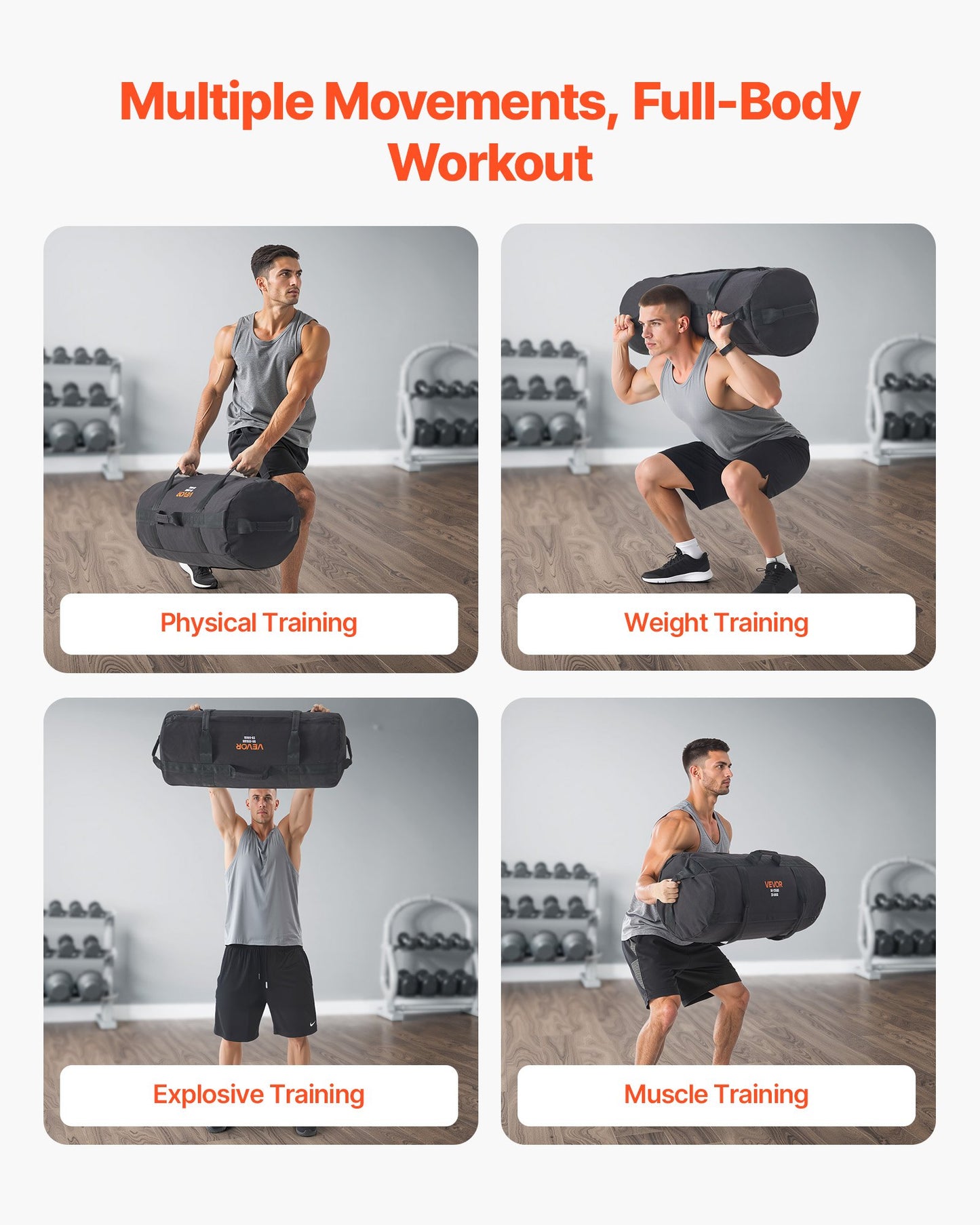 Workout Sandbag, Heavy Duty Workout Power Bags with Handles, 23-56 kg Adjustable Slam Bag for Fitness V952-JSSDSDYZXHS19D4M9001V0