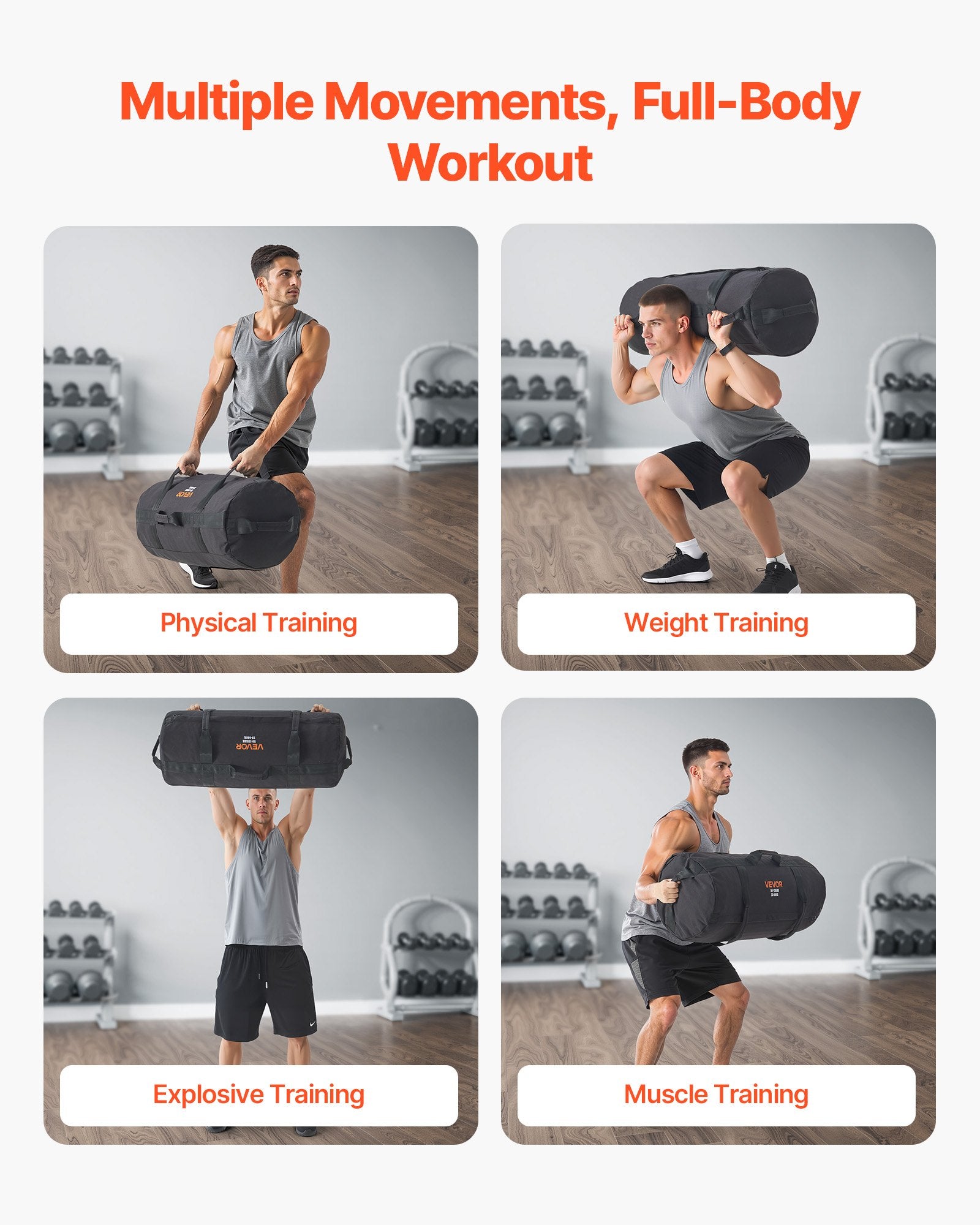 Workout Sandbag, Heavy Duty Workout Power Bags with Handles, 23-56 kg Adjustable Slam Bag for Fitness V952-JSSDSDYZXHS19D4M9001V0