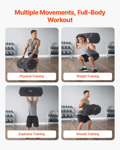 Workout Sandbag, Heavy Duty Workout Power Bags with Handles, 23-56 kg Adjustable Slam Bag for Fitness V952-JSSDSDYZXHS19D4M9001V0