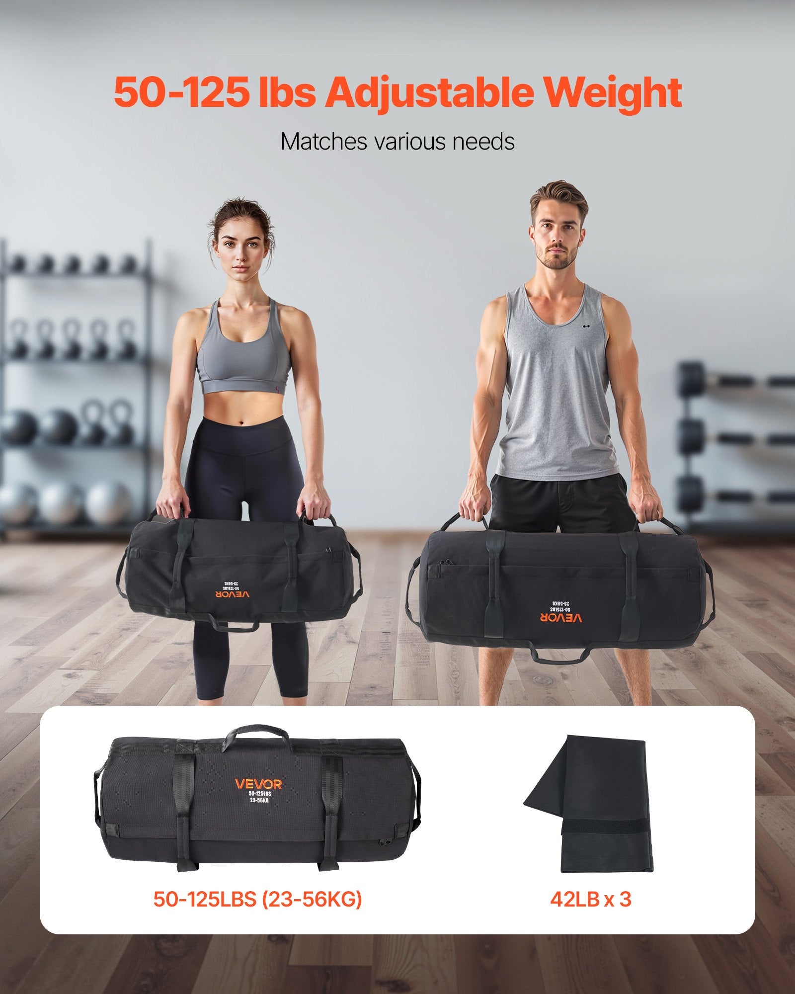 Workout Sandbag, Heavy Duty Workout Power Bags with Handles, 23-56 kg Adjustable Slam Bag for Fitness V952-JSSDSDYZXHS19D4M9001V0