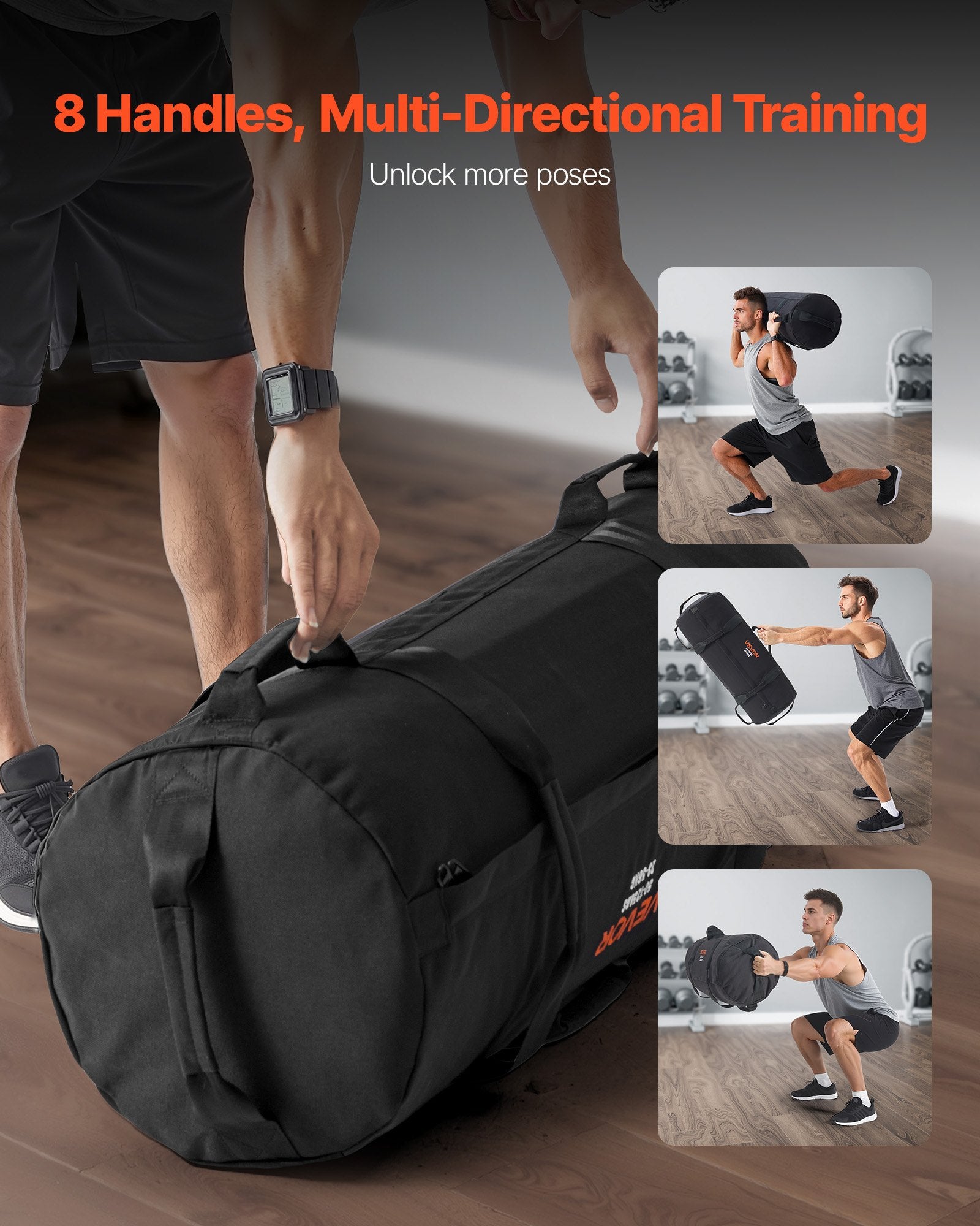 Workout Sandbag, Heavy Duty Workout Power Bags with Handles, 23-56 kg Adjustable Slam Bag for Fitness V952-JSSDSDYZXHS19D4M9001V0