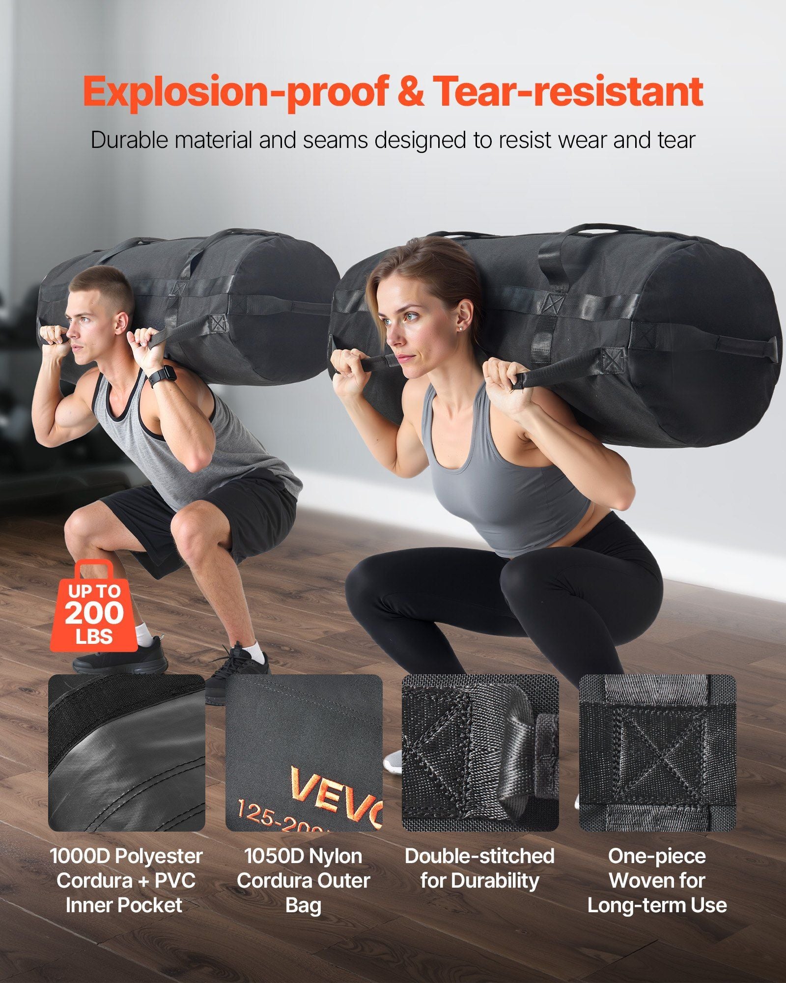 Workout Sandbag, Heavy Duty Workout Power Bags with Handles, 56-90 kg Adjustable Slam Bag for Fitness V952-JSSDSDYZXHS2IAKXF001V0