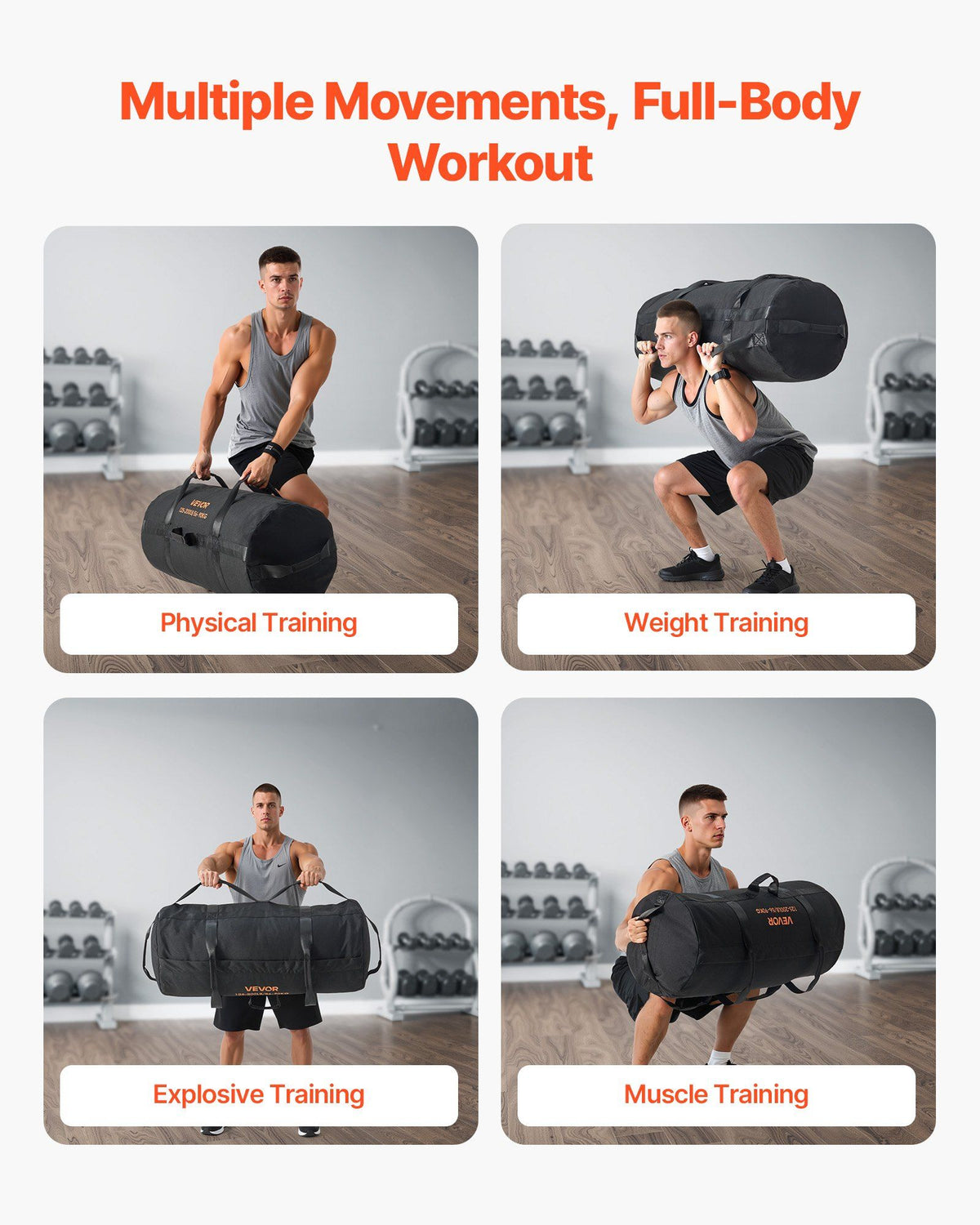 Workout Sandbag, Heavy Duty Workout Power Bags with Handles, 56-90 kg Adjustable Slam Bag for Fitness V952-JSSDSDYZXHS2IAKXF001V0
