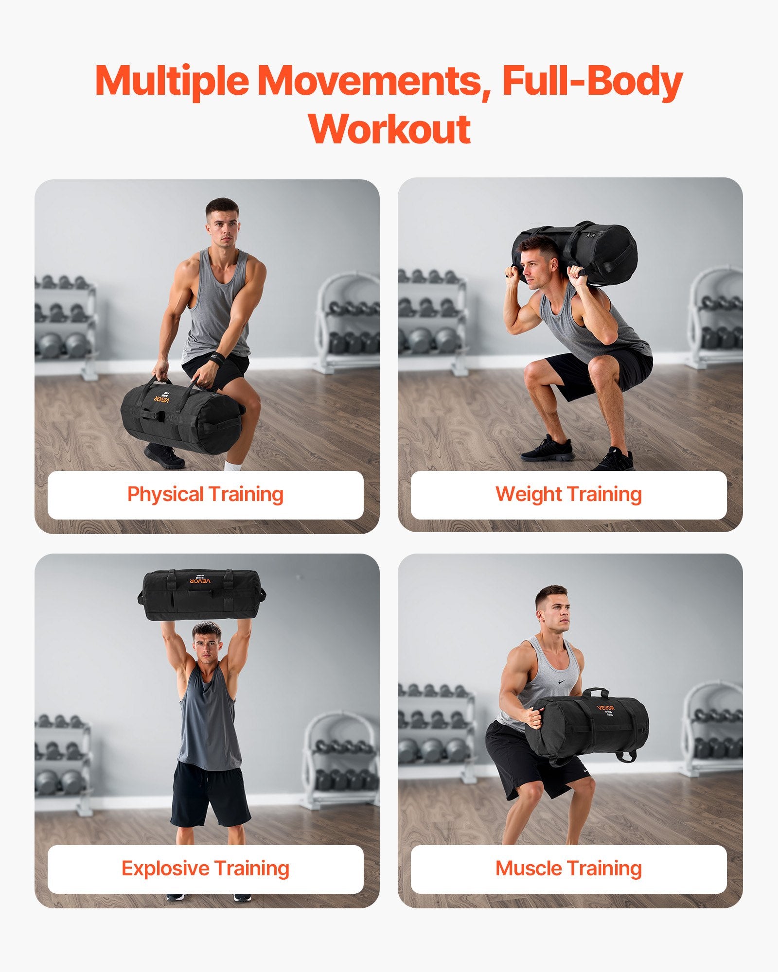 Workout Sandbag, Heavy Duty Workout Power Bags with Handles, 11-34 kg Adjustable Slam Bag for Fitness V952-JSSDSDYZXHS7F8FWC001V0
