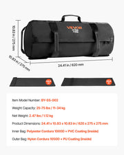 Workout Sandbag, Heavy Duty Workout Power Bags with Handles, 11-34 kg Adjustable Slam Bag for Fitness V952-JSSDSDYZXHS7F8FWC001V0
