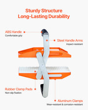 Double Handed Stone Carrying Clamps, 299 kg Load Capacity, 2 Pack Granite Panel Carriers Lifting Tools with V952-JSSTSK660LBSAAF82001V0