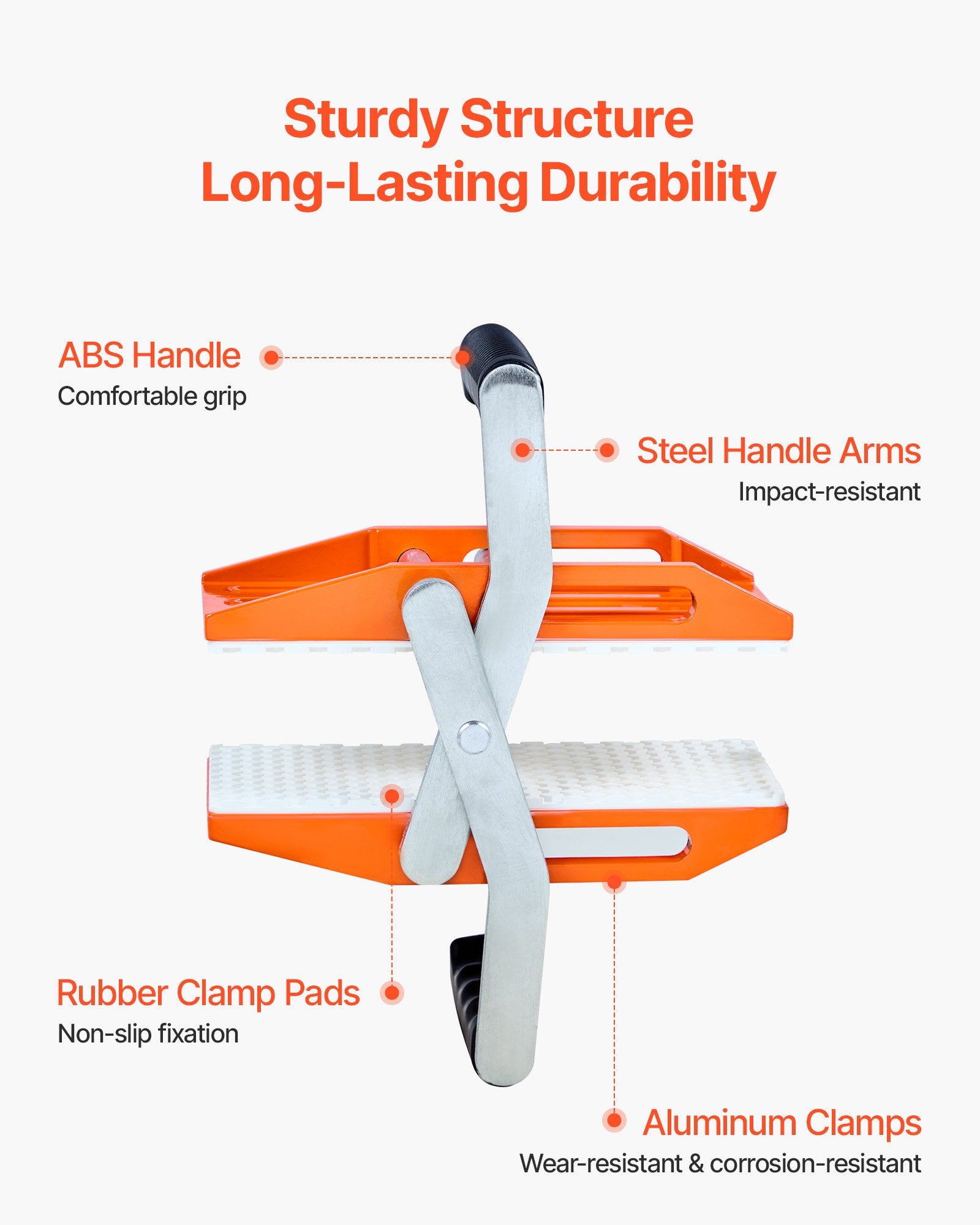 Double Handed Stone Carrying Clamps, 299 kg Load Capacity, 2 Pack Granite Panel Carriers Lifting Tools with V952-JSSTSK660LBSAAF82001V0