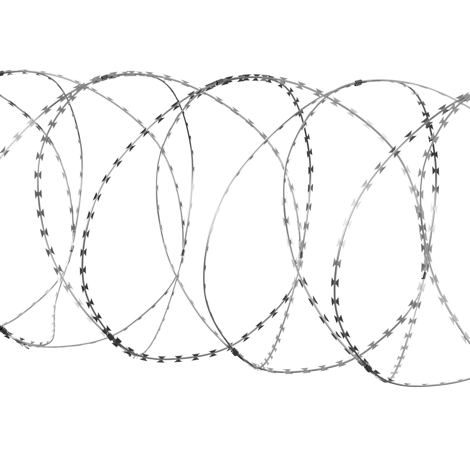 Razor Wire Razor Barbed Wire 147ft 3Rolls Razor Wire Fencing Double Spiral V952-JSSWDPCS147YCR3A8V0