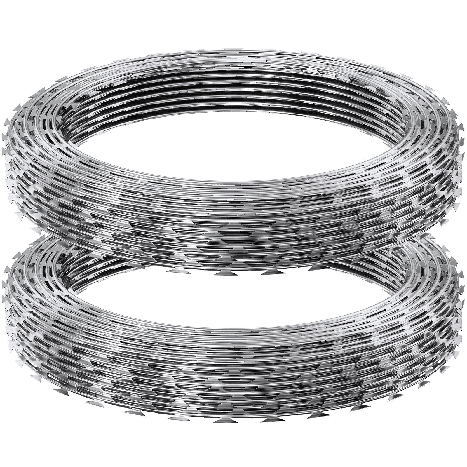 Razor Wires, 98 ft Razor Barbed Wire, 2 Rolls Razor Wire Fencing Razor Fence, Razor Ribbon Barbed Wire V952-JSSWDPCS98YCH9ZJJV0
